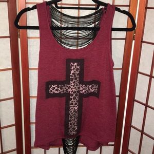 Leopard print Cross Tank